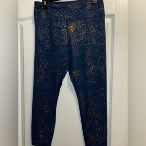 Zyia Blue & Gold Light n’ Tight Leggings | Women’s Compression Activewear